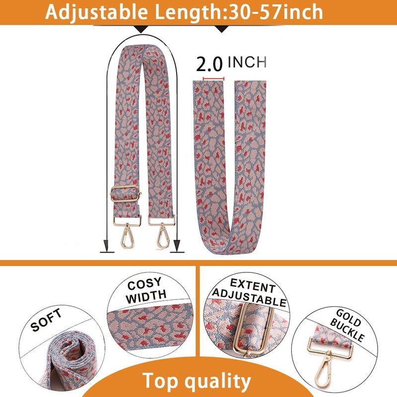 S-Jacorry Purse Strap Replacement Crossbody Wide Shoulder Strap Adjustable Canvas Straps Handbag Strap Replacement Belts - Image 5